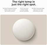 Google Nest Temperature Sensor (2nd Gen) - Room Comfort Sensor with Scheduling - Works with The Nest Learning Thermostat (3rd and 4th Gen) and Nest Thermostat E - Porcelain, White