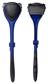 BAKblade 2.0/ELITE PLUS - Back Hair Removal and Body Shaver (DIY), Easy to Use Ergonomic Handle for a Close, Pain-Free Shave, 3 of the Wet or Dry Disposable Razor Blades, Scrubbing Sleeve Included