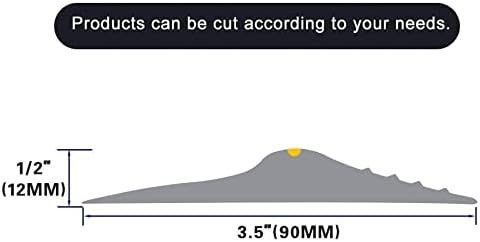ToLanbbt 20Ft/6M Universal Garage Threshold Seal Strip with 300ml Black Adhesives, Garage Door Bottom Weatherproof Strip Rubber DIY Weather Stripping Replacement (Grey)