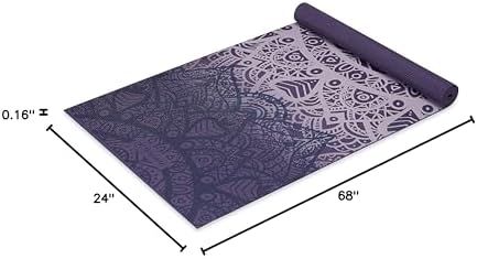 Gaiam Print Yoga Mat, Non Slip Exercise & Fitness Mat for All Types of Yoga, Pilates & Floor Exercises