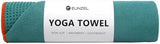 Eunzel Hot Yoga Towel - Microfiber Non Slip Yoga Mat Towel with Grip Dot Sweat Absorbent Towel for Hot Yoga, Pilates and Fitness 72" x 24", Dark Cyan/Orange
