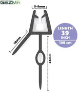 2-Pack Frameless Shower Door Bottom Seal (1/4'' X 39'') Clear Glass Shower Door Seal Strip Shower Door Sweep can Covers up to 22mm Gap - Stop Leaks