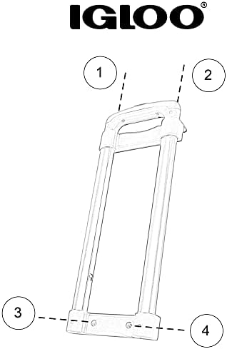 Igloo Replacement Telescoping Handle for Ice Cube and Latitude 60 Qt Wheeled Cooler