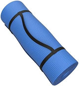 Foam Sleeping Pad for Camping - 0.75-Inch-Thick Waterproof Sleep Pad with Carry Straps for Cots, Tents, or Sleepovers by Wakeman Outdoors (Blue)