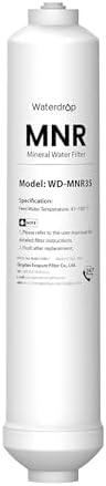 Waterdrop Remineralization Under Sink Water Filtration, 1/4” Quick Connect Post Filter for RO Reverse Osmosis Filter System, Restore Essential Minerals