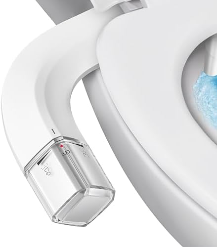 Ultra-Slim Bidet Dual Mode Bidet Attachment for Toilet, Bidet Toilet Seat Attachment with Pressure Controls(Feminine/Posterior Wash),Easy to install Design Non-Electric Bidet
