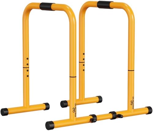 RELIFE REBUILD YOUR LIFE Dip Station Functional Heavy Duty Dip Stands Fitness Workout Dip bar Station Stabilizer Parallette Push Up Stand