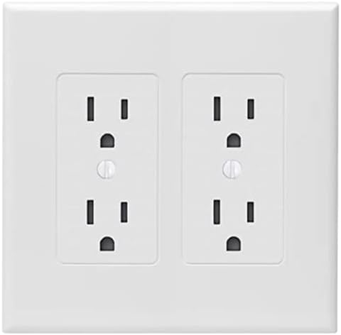 TayMac 2602W Revive Device Wall Plates 2-Gang Masque Decorator Cover, White