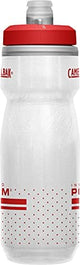 CamelBak Podium Chill Insulated Bike Water Bottle - Easy Squeeze Bottle - Fits Most Bike Cages - 21oz, Fiery Red/White