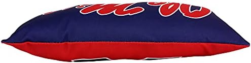 College Covers Solid Color Bolster Travel Pillow, 1 Count (Pack of 1), Ole Miss Rebels