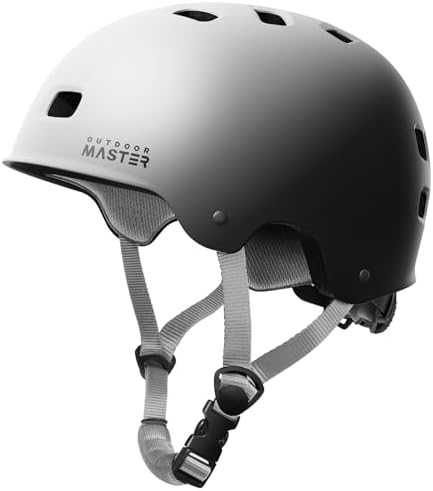 OutdoorMaster Skateboard Cycling Helmet - Two Removable Liners Ventilation Multi-Sport Scooter Roller Skate Inline Skating Rollerblading for Kids, Youth & Adults