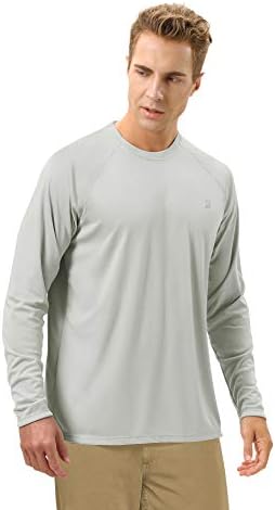 Roadbox Mens UPF 50+ UV Sun Protection Shirts Outdoor Long Sleeve SPF Rash Guard for Fishing Hiking Swimming Running