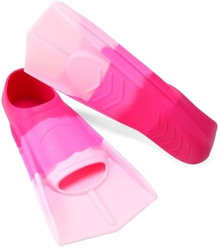 Kids Swim Fins,Short Kids Fins Youth Swimming Flippers for Lap Swimming Training for Children Girls Boys Beginners