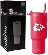 Simple Modern Officially Licensed NFL Kansas City Chiefs 30 oz Tumbler with Flip Lid and Straws | Insulated Cup Stainless Steel | Gifts for Men Women | Trek Collection | Kansas City Chiefs