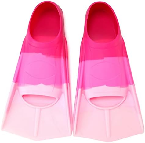 Kids Swim Fins,Short Kids Fins Youth Swimming Flippers for Lap Swimming Training for Children Girls Boys Beginners