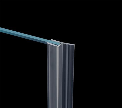 Glass Door Side Seal Strip 98 Inch Frameless Shower Door Sweep for 1/4" Framelss Glass Door Flexible