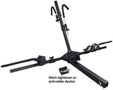 MaxxHaul 50027 Hitch Mount Bike Rack Platform - Style 2-Bike Rack for Cars Trucks SUVs Minivans with Hitch Tightener, Great For E-bikes With Standard Width Tires