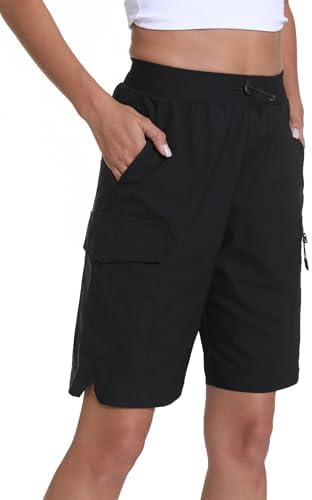 Women's Hiking Cargo Shorts Quick Dry Lightweight Shorts for Travel Athletic