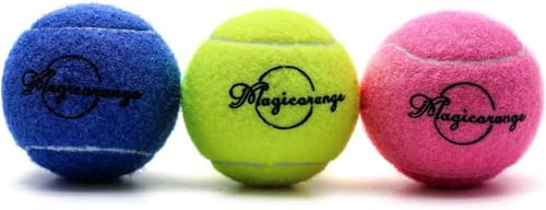 Magicorange Tennis Balls, 12 Pack Advanced Training Tennis Balls Practice Balls, Come with Mesh Bag for Easy Transport, Good for Beginner Training Ball
