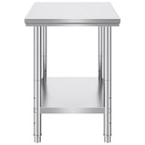 Mophorn Commercial Worktable & Workstation 24 x 30 x 32 Inch Stainless Steel Work Table Heavy Duty Commercial Food Prep Work Table for Home, Kitchen, Restaurant Metal Prep Table with Adjustable Feet