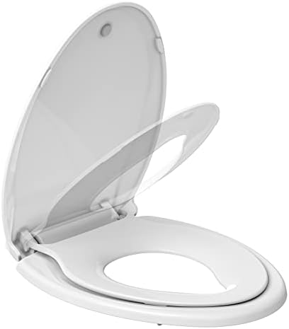Toilet Seat, Elongated Toilet Seat with Toddler Seat Built in, Potty Training Toilet Seat Elongated Fits Both Adult and Child, with Slow Close and Magnets- Elongated