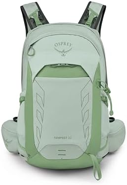 Osprey Tempest 22L Women's Lightweight Hiking Backpack with Hipbelt, Frosty Mint Green/Botanica