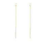 SLUYNZ 925 Sterling Silver Chain Threader Earrings Dangle for Women Teen Girls Long Dangle Earrings Line Earrings Tassel (B-Yellow)