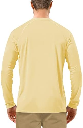 Roadbox Mens UPF 50+ UV Sun Protection Shirts Outdoor Long Sleeve SPF Rash Guard for Fishing Hiking Swimming Running