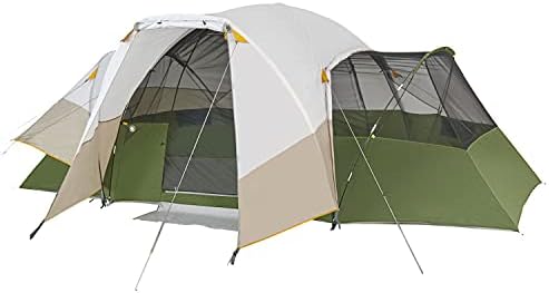 Slumberjack Aspen Grove 8 Person Hybrid Dome Family Camping Tent with 2 Rooms, Room Divider, Separate Entries, Full Fly, and Vestibule Storage