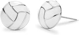 SmileBelle Sterling Silver Sports Earrings, Hypoallergenic Volleyball Earrings, Soccer, Basketball Jewelry Baseball Golf Stud for Women Mom as Sports Fan Senior Night Gift Teen Stuff Accessories