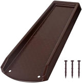 Rain Gutter Downspout Splash Block, Gutter Downspout Extensions for Water Drainage, 24" Gutter Splash Guards Downspout Extender, Fixable Down spout Drain Trays with PE Nails(1 Pack, Brown)