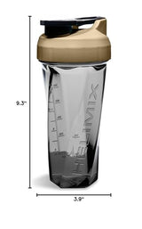 HELIMIX 2.0 Vortex Blender Shaker Bottle Holds upto 28oz | No Blending Ball or Whisk | USA Made | Portable Pre Workout Whey Protein Drink Shaker Cup | Mixes Cocktails Smoothies Shakes | Top Rack Safe
