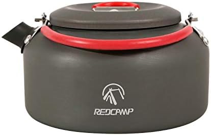 REDCAMP 0.8L Mini Outdoor Camping Kettle, Aluminum Water Pot with Carrying Bag, Compact Lightweight Tea Kettle