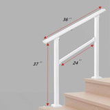 Hand Rails for Outdoor Steps,3 Step Stair Handrail & Indoor Stair Railing Kit，Metty Metal Railings for Outdoor Steps and Hand Rails for Seniors for Porch Railing