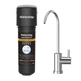 Waterdrop 10UB-CM 6 Months Under Sink Water Filter for 99% Chloramine Reduce- Ideal for California, Florida and Washington- NSF/ANSI 42 Certified- with Brushed Nickel Faucet(Include: System+ Faucet)