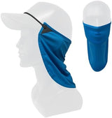 UV Sun Protection Neck Drape Adjustable Multifunctional 2 in 1 Face Covering for Outdoor Fishing - Unisex