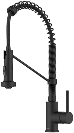 KRAUS Bolden Commercial Style 2-Function Single Handle Pull Down Kitchen Faucet in Matte Black, KPF-1610MB