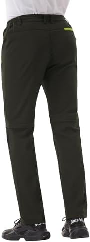 Men's Water Resistant Tactical Pants Lightweight Outdoor EDC Strech Pants for Hiking with Belt
