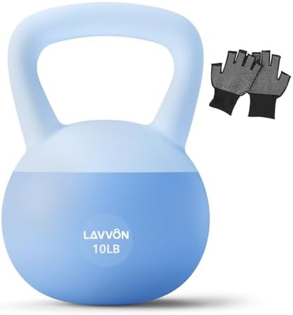Soft Kettlebell - Cushioned Impact-Resistant Base and Anti-Slip, Kettle bell Anti-Slip Grip Weight for Home Workouts, Safe Strength Training Kettlebells Sets for Women & Men, With Non-slip Gloves