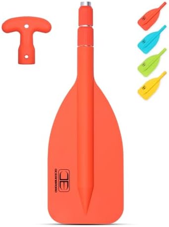 OCEANBROAD Telescoping Emergency Paddle 21''-42''/26''-54'' Aluminium Shaft for Kayaing Boating Canoeing River Tubing
