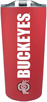 Campus Colors NCAA Stainless Steel Tumbler perfect for Gameday - 18 oz - Double Walled - Keeps Drinks Perfectly Insulated (Ohio State Buckeyes - Red)