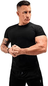 Sauna Shirt for Men Sweat Suit Compression T-Shirt Weight Loss Body Shaper Shirts for Workout Sports