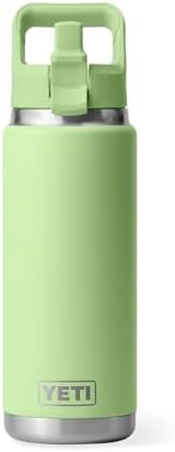 YETI Rambler 26 oz Bottle, Vacuum Insulated, Stainless Steel with Color Matching Straw Cap