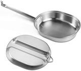 Goetland 304 Stainless Steel US Military Mess Kit Plate Set GI Type Outdoor Camping Hiking Picnic BBQ Beach