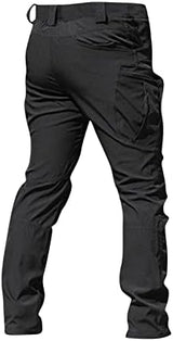 Mens Cargo Pants Water Resistant Relaxed Fit Hiking Work Pants Multi Pockets Ripstop Flex Baggy Camo Tactical Pants