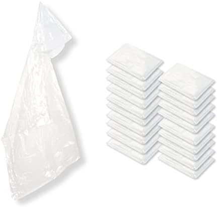 BLUE PANDA 20-Pack Disposable Rain Ponchos with Hood for Kids, Lightweight Emergency Plastic Poncho for Boys & Girls, Ideal for Outdoor Events, Travel, Camping, Hiking, and Festivals, White