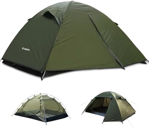 Backpacking Tent for Camping 2/3/4 Person Hiking Ultralight Tent for Waterproof Windproof Outdoor Tents Easy Setup Two Doors Double Layer Lightweight Instant Tents