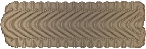 KLYMIT Insulated Static V Inflatable Sleeping Pad | Comfortable, Lightweight, Easy to Inflate, Portable Air Bed Mattress for Camping, Backpacking and Hiking — Coyote Sand