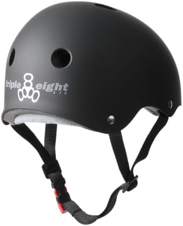 Triple Eight Certified Sweatsaver Helmet for Skateboarding, BMX, Roller Derby, Roller Skating, Inline Skating, Scooter and Bike