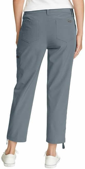 Eddie Bauer Capri Pants for Women with Side Zipprer Cargo Pocket - Women's Hiking Pants with Belt Loop - Ripstop Capri